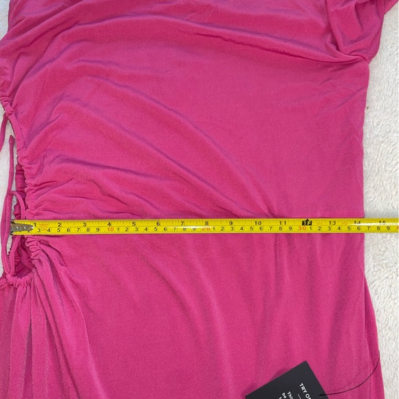 Lulu’s‎ Sweet Flirt Pink Long Sleeve One-Shoulder Cutout Maxi Dress - Picture 9 of 11